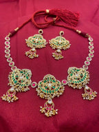 Multicolor Jadau Kundan Necklace Set – PJNS042