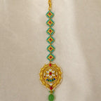 MultiColor Gold Plated Jadau Kundan MaangTeeka - PJMT017