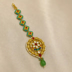 MultiColor Gold Plated Jadau Kundan MaangTeeka - PJMT017