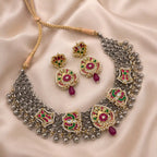 Multicolor Tribal Necklace Set - PJNT065