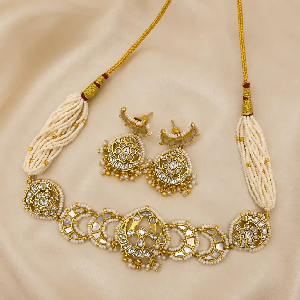 Multicolor Jadau Kundan Necklace Set– PJNS056