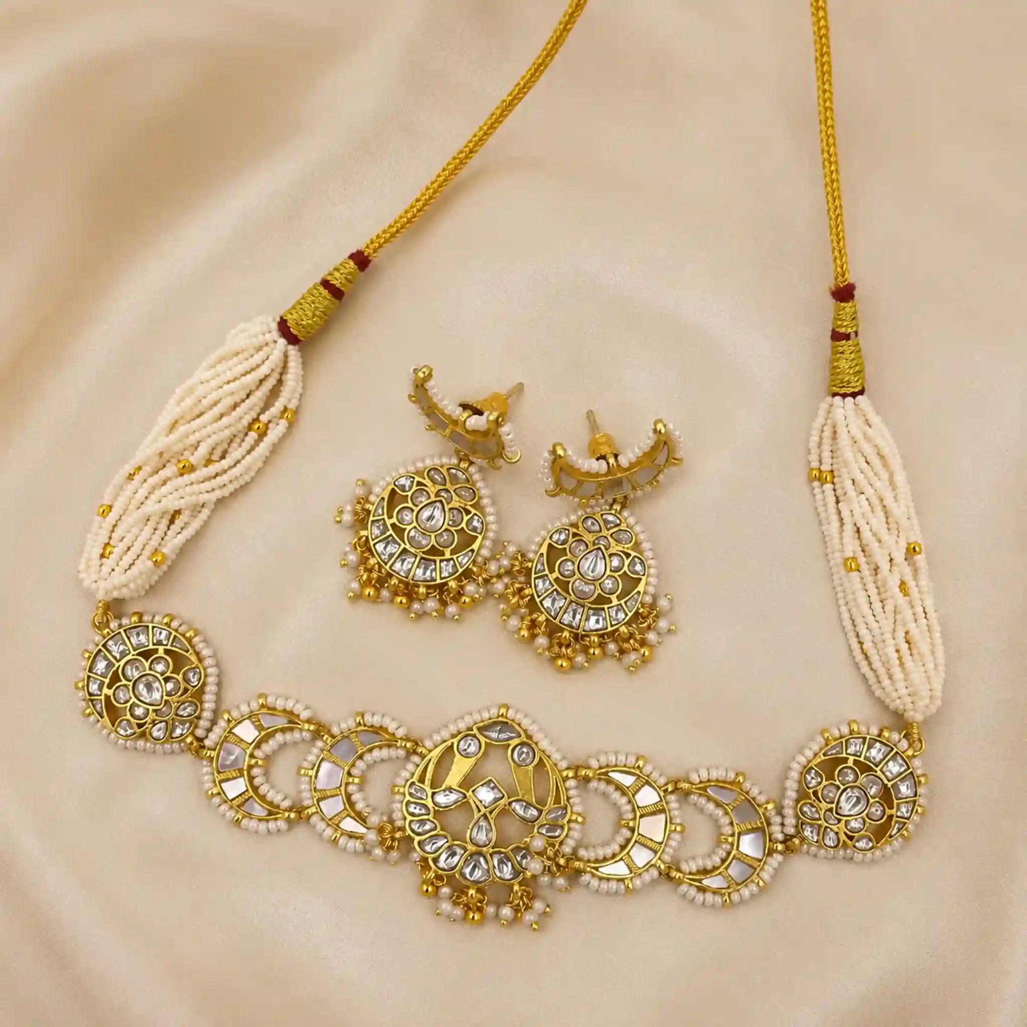 Multicolor Jadau Kundan Necklace Set– PJNS056