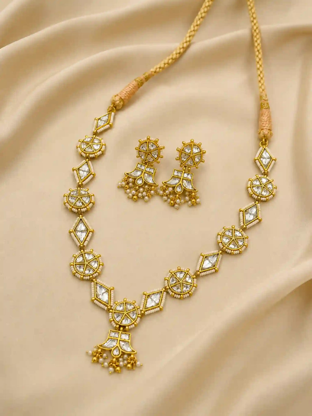 Multicolor Jadau Kundan Necklace Set– PJNS054