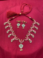 MultiColor Gold Plated Jadau Kundan Necklace Set - PJNS308