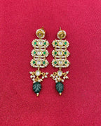 Multicolor Gold Plated Jadau Kundan  Earrings– PJER322