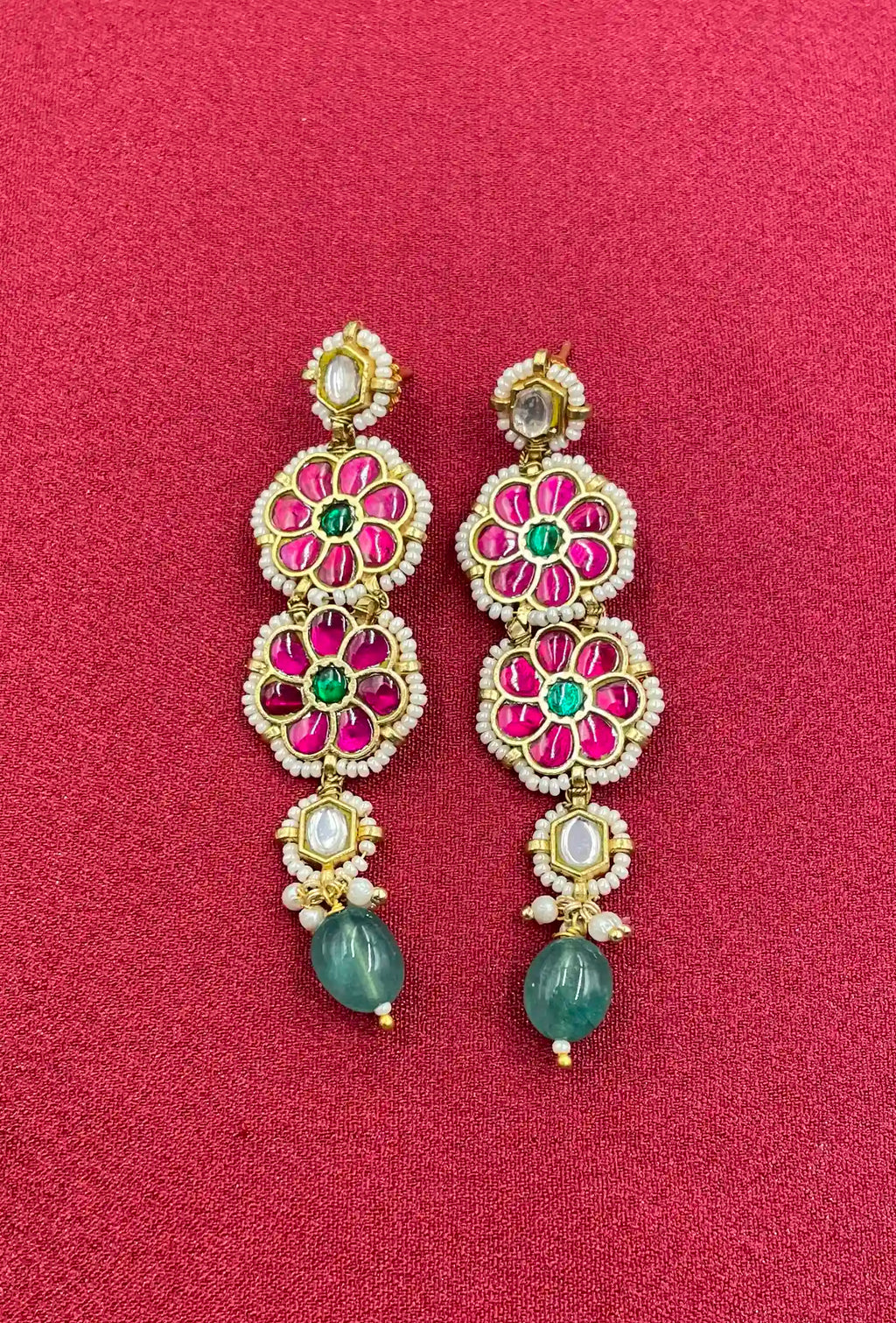 Multicolor Jadau Kundan  Earrings– PJER039