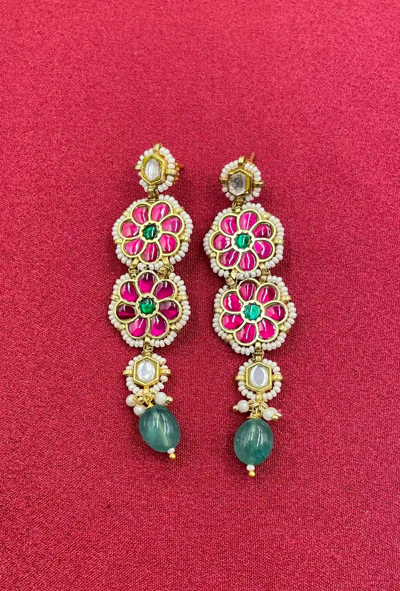 Multicolor Jadau Kundan  Earrings– PJER039