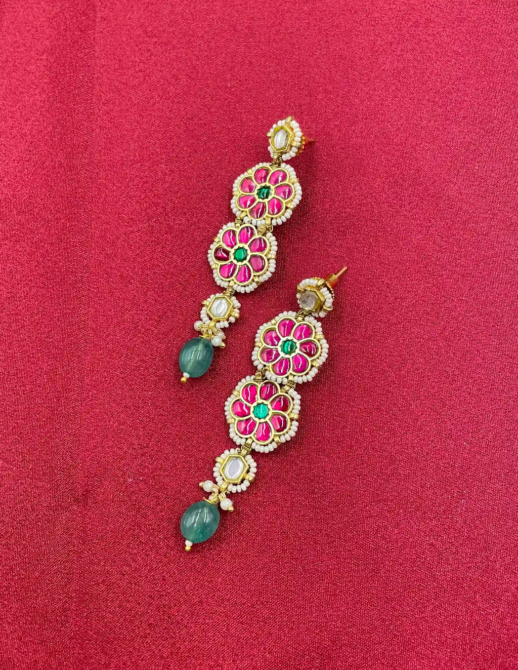 Multicolor Jadau Kundan  Earrings– PJER039