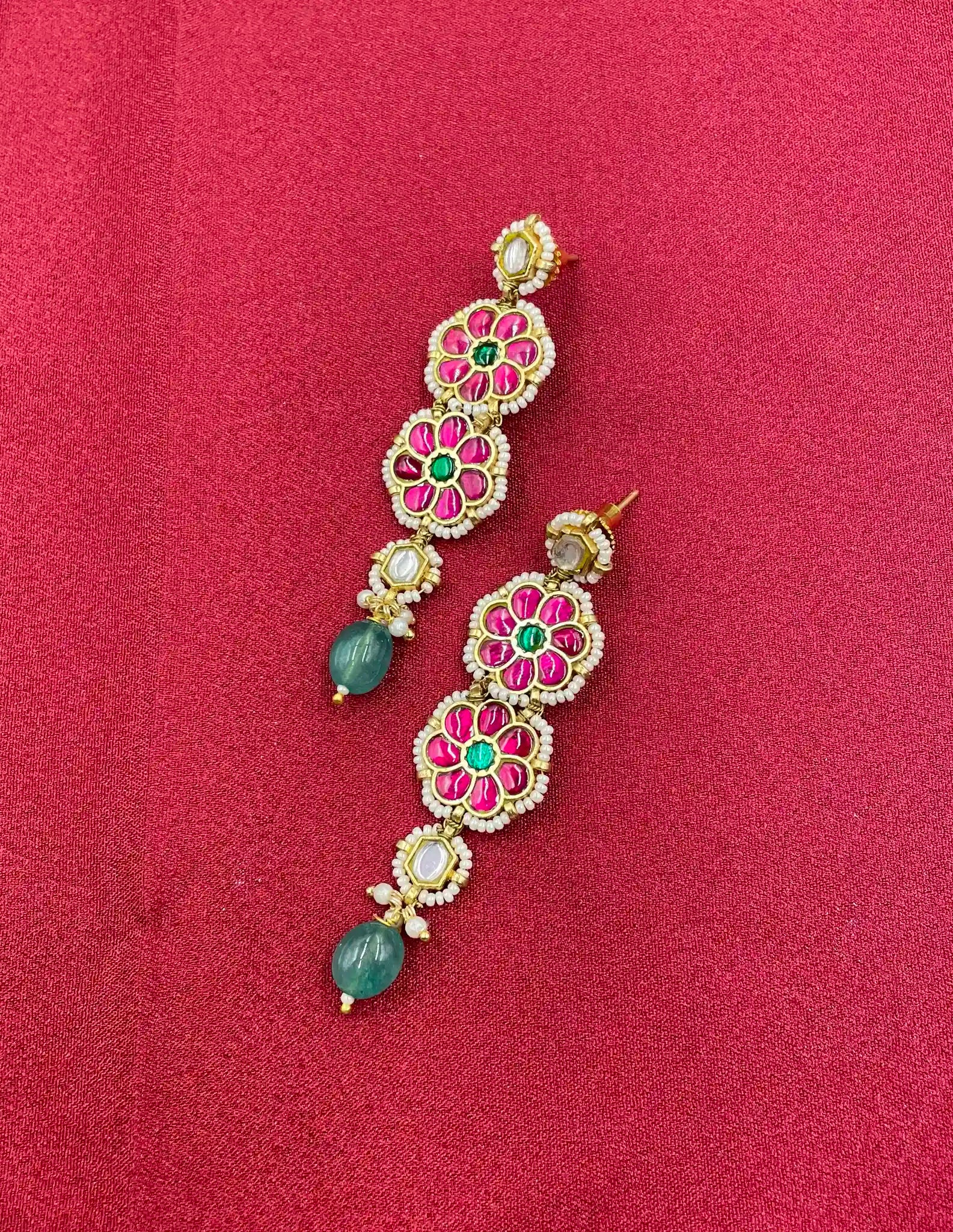 Multicolor Jadau Kundan  Earrings– PJER039