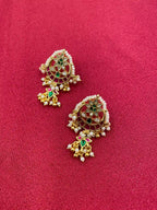 Multicolor Gold Plated Jadau Kundan  Earrings– PJER323