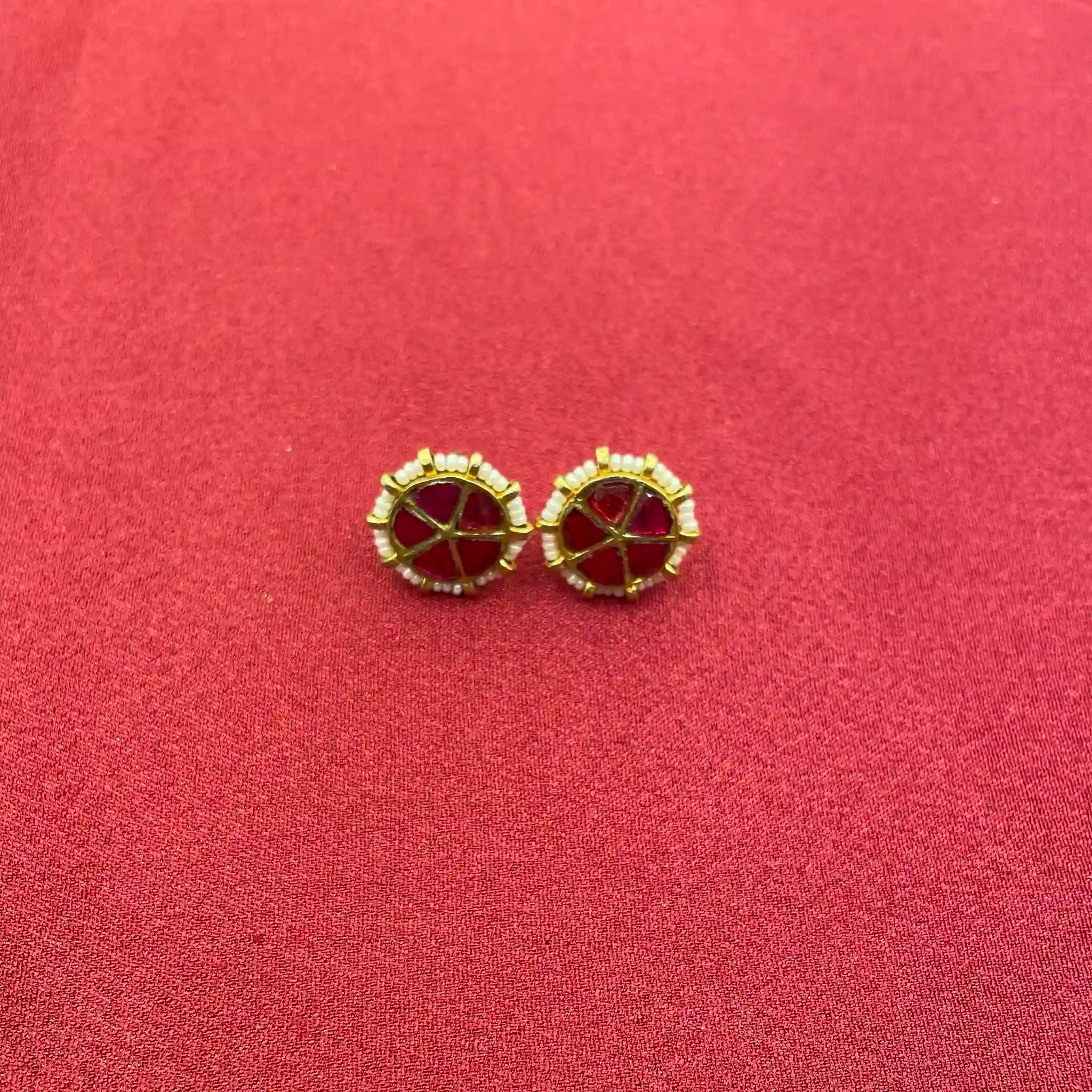 Multicolor Gold Plated Jadau Kundan  Earrings– PJER328