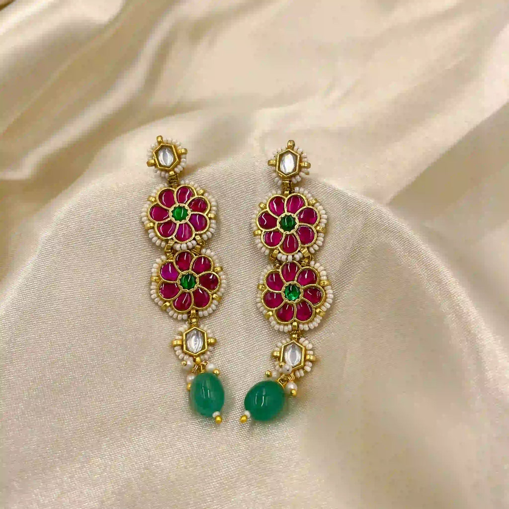 Multicolor Jadau Kundan  Earrings– PJER039