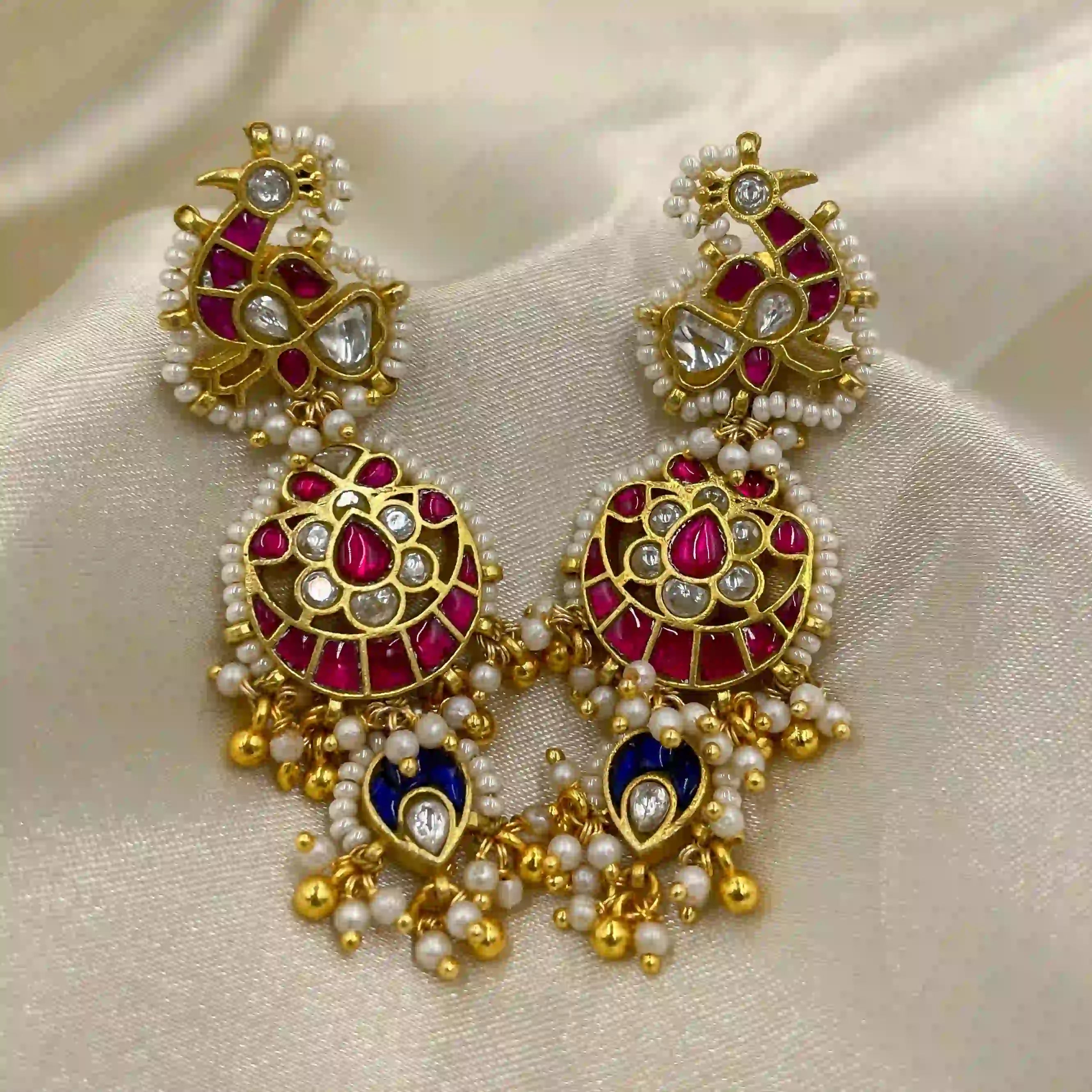 Multicolor Jadau Kundan  Earrings– PJER022