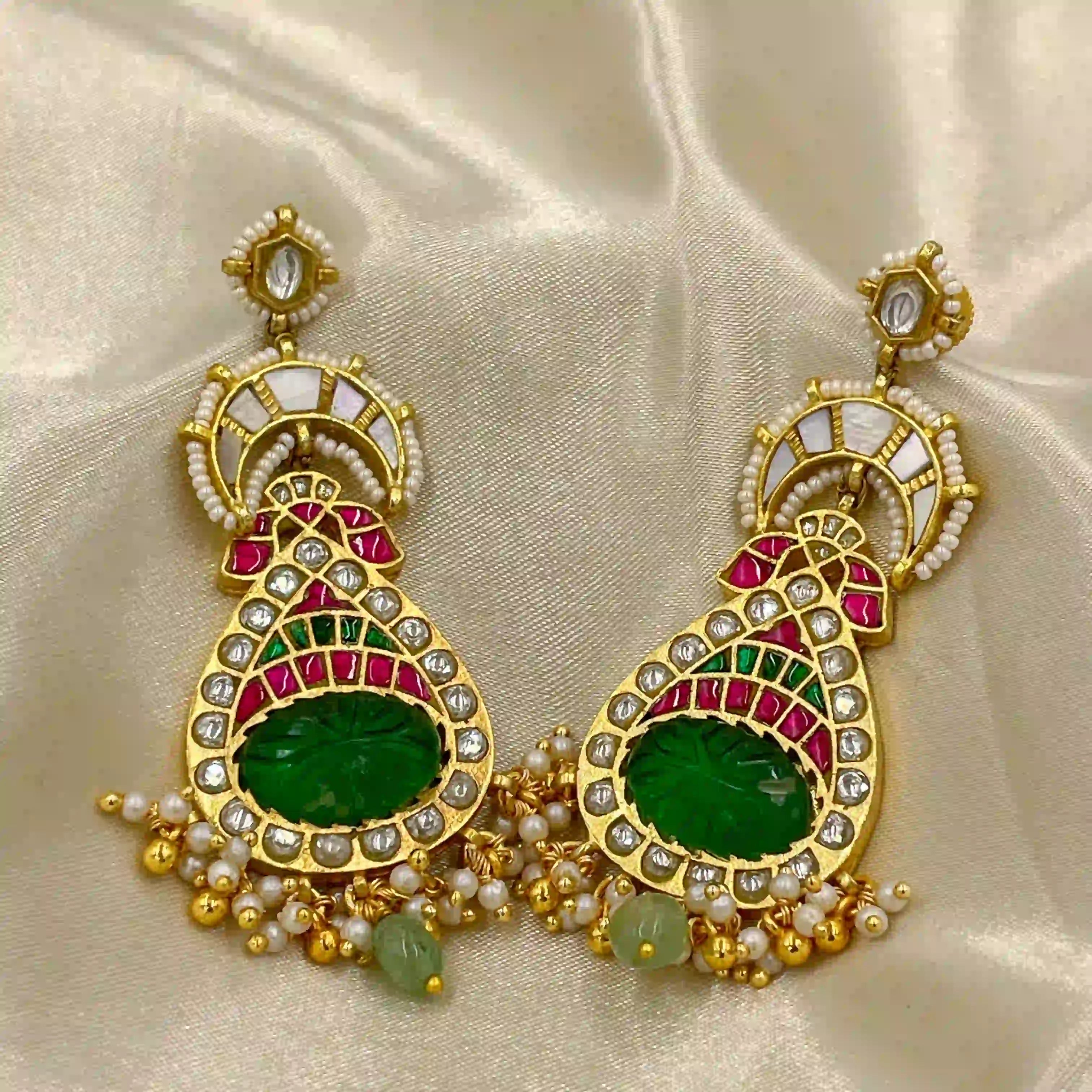 Multicolor Jadau Kundan  Earrings– PJER025