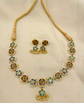 Multicolor Jadau Kundan Necklace Set – PJNS052
