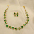 Multicolor Jadau Kundan Necklace & Maathapatti Set – PJNS053