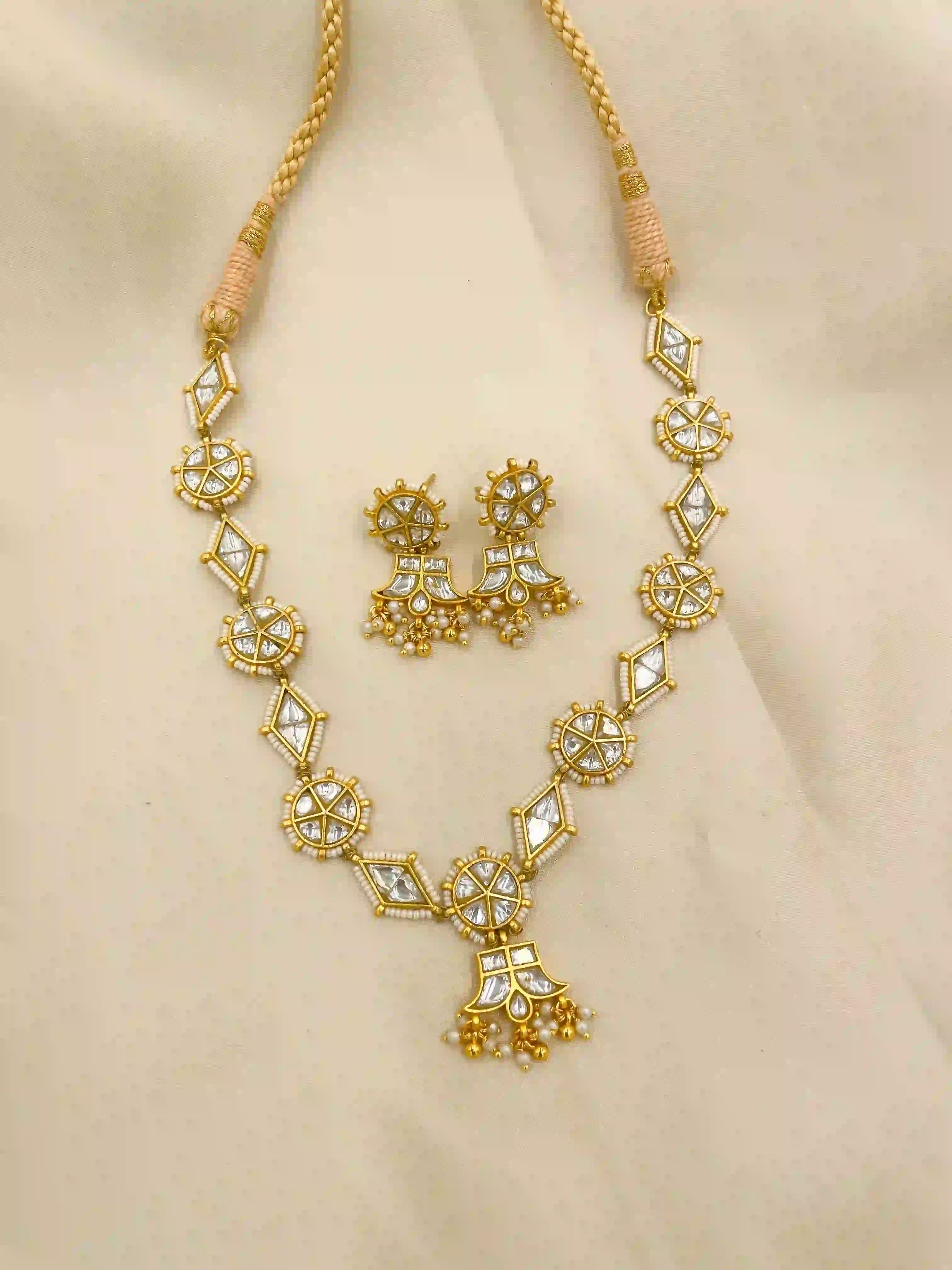Multicolor Jadau Kundan Necklace Set– PJNS054