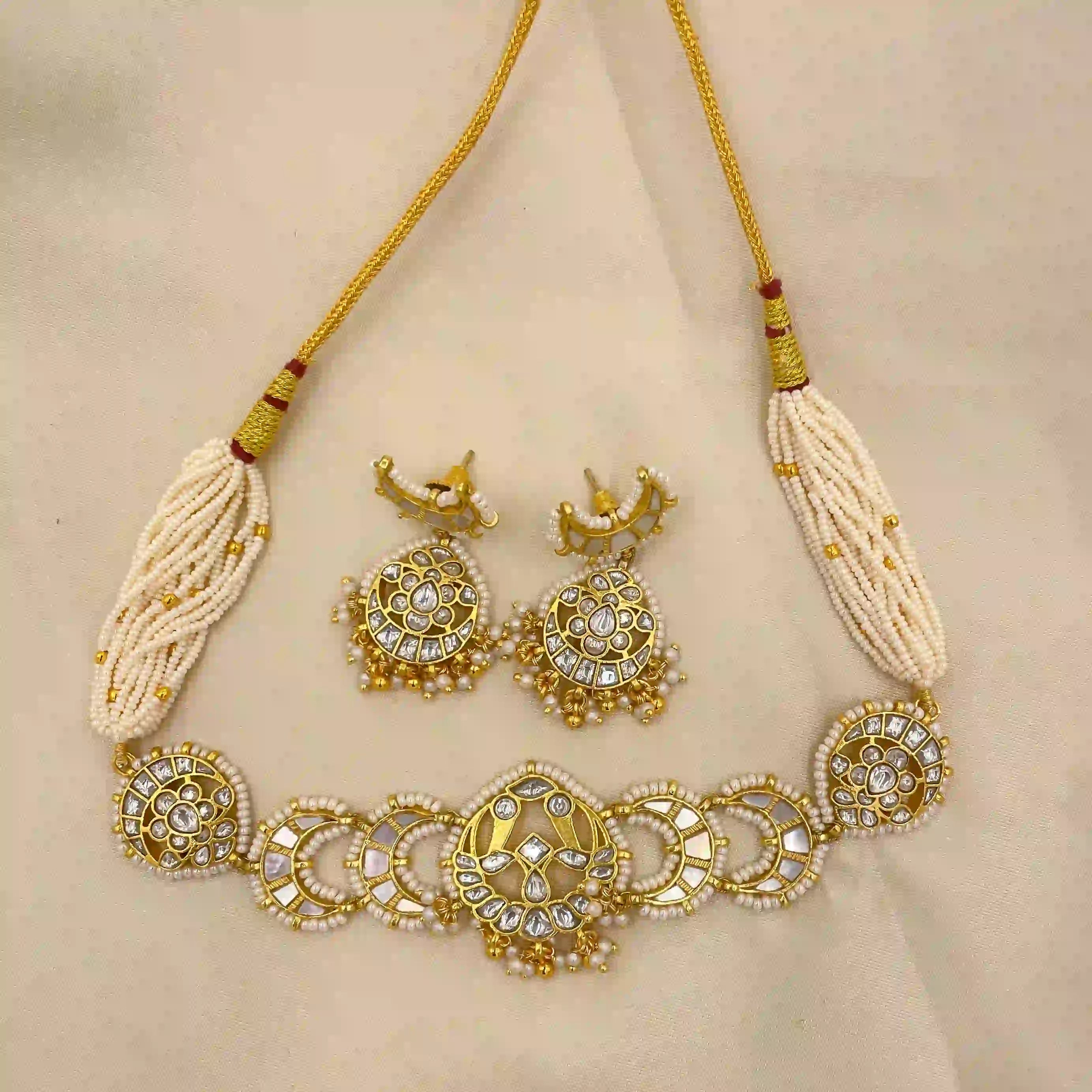 Multicolor Jadau Kundan Necklace Set– PJNS056