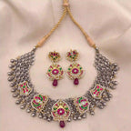 Multicolor Tribal Necklace Set - PJNT065
