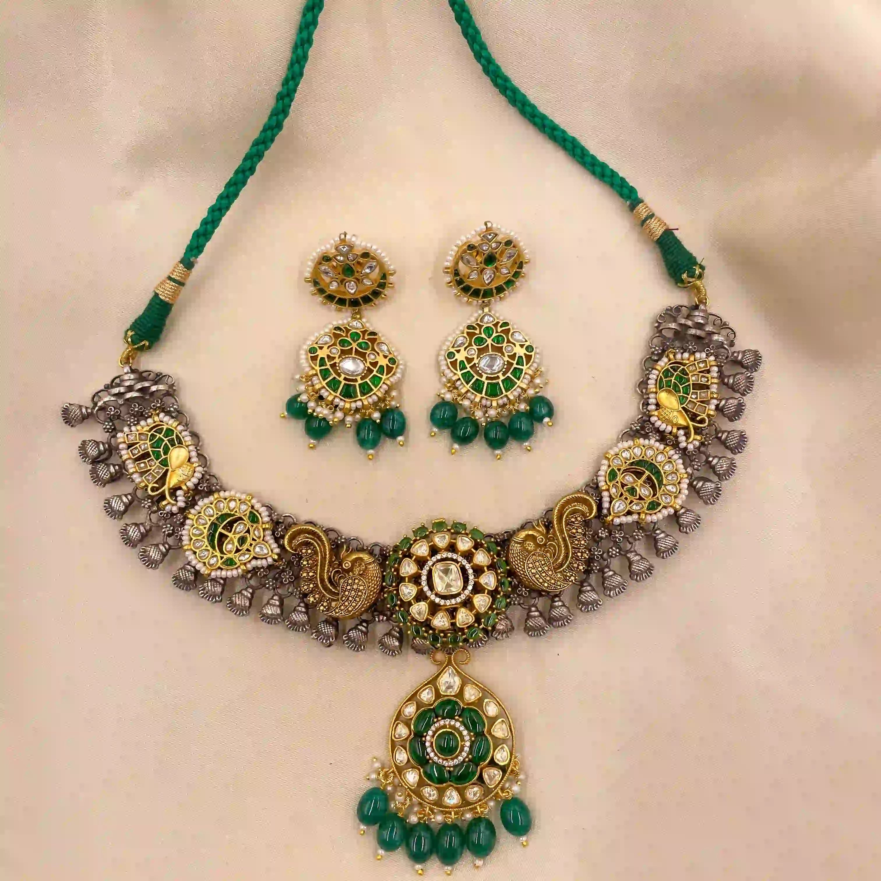 Multicolor Tribal Necklace Set - PJNT063