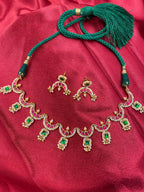 Multicolor Jadau Kundan Necklace Set – PJNS044
