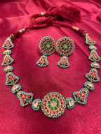 Multicolor Jadau Kundan Necklace Set – PJNS045