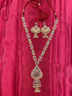 MultiColor Gold Plated Jadau Kundan Necklace Set - PJNS107