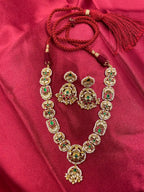MultiColor Gold Plated Jadau Kundan Neckalce Set - PJNS112