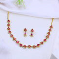 Multicolor Jadau Kundan Necklace & Maathapatti Set – PJNS014