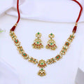 Multicolor Jadau Kundan Necklace Set – PJNS011