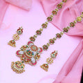 Multicolor Jadau Kundan Necklace Set-PJNS08