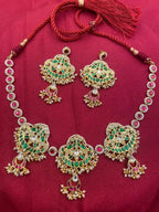 Multicolor Jadau Kundan Necklace Set – PJNS042