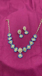 Gold Plated Jadau Kundan Necklace Set - PJNS329
