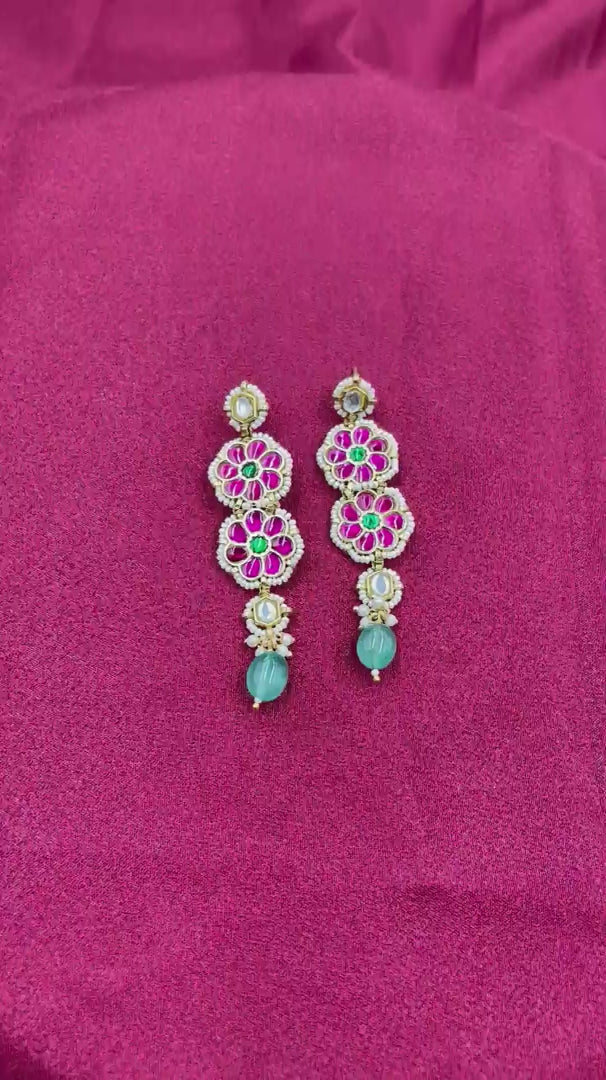 Multicolor Jadau Kundan  Earrings– PJER039
