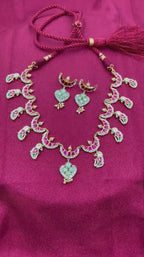 MultiColor Gold Plated Jadau Kundan Necklace Set - PJNS308