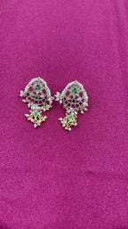 Multicolor Gold Plated Jadau Kundan  Earrings– PJER323
