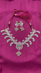 MultiColor Gold Plated Jadau Kundan Necklace Set - PJNS113