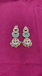 Multicolor Gold Plated Jadau Kundan  Earrings– PJER319